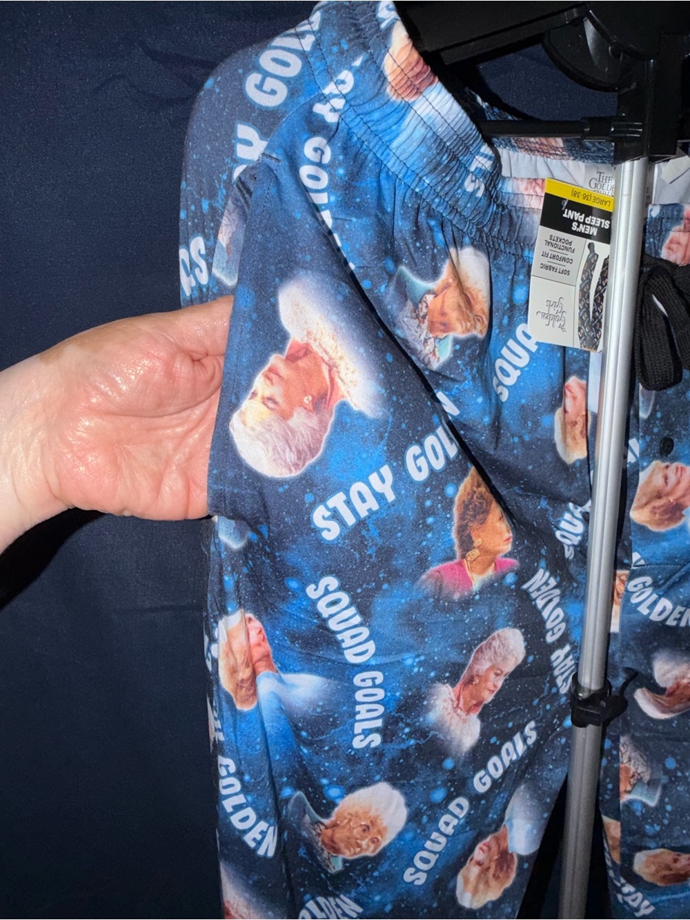 The Golden Girls “Squad Goals / Stay Golden” Sleep Lounge Pants – Size Large - Picture 4 of 5